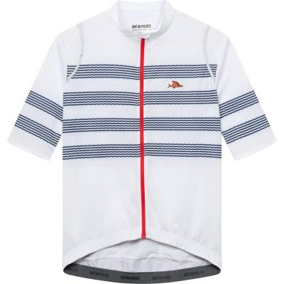 CafÉ du cycliste Мъжка фланелка с къс ръкав за колоездене CAFÉ DU CYCLISTE Mona Cycling jersey - Mariniere (056-4292-0211)