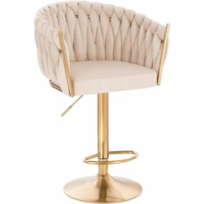LuxuryForm Design Norden Velur na zlatom tanieri krémová