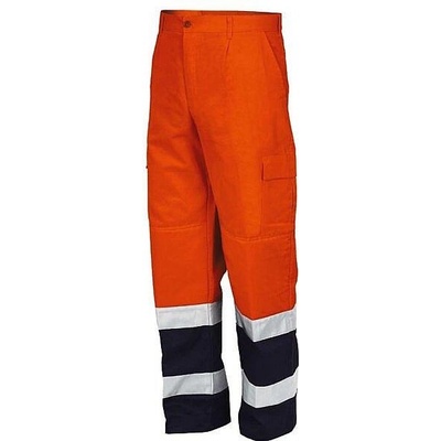 Issa Dvoubarevné výstražné kalhoty 8430 oranžové