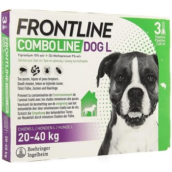 Merial Frontline Combo L spot on, Фронтлайн Комбо - за кучета от 20 до 40кг, 1бр. или 3 броя