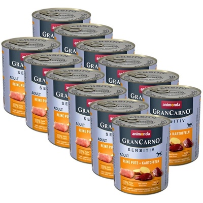 Animonda GranCarno Sensitiv Adult - пуешко с картофи 12 x 800г