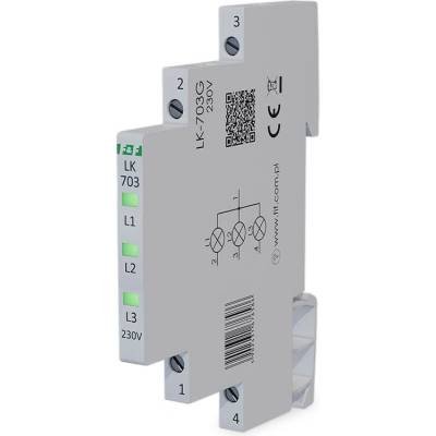 LK-703G/230V - Signálka, 3x zelená LED, 3x 230V