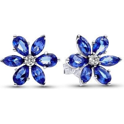 Pandora Očarujúce strieborné náušnice Modrý kvet Timeless 292407C01