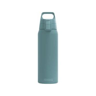 SIGG - Insulated drinking bottle - Thermos bottle Shield Therm One Morning Blue carbonated drinks - Leak-proof - Dishwasher safe - BPA-free - 90% recycled stainless steel - Gray blue - 0.75L - 6020.80