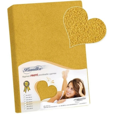 Bellatex Froté prestieradlo Kamilka horčicová 120x200