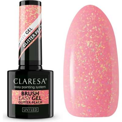Claresa Brush Easy Gel GLITTER PEACH 5 g