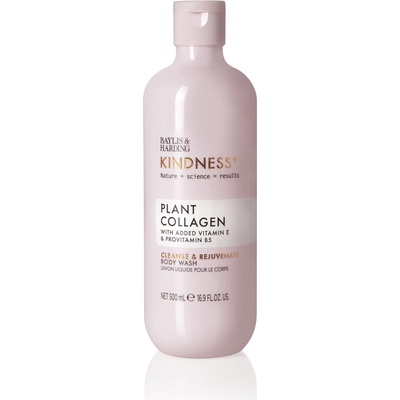 Baylis & Harding Kindness+ Plant Collagen revitalizační sprchový gel Vůně Coconut Milk & Rose Water 500 ml
