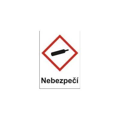 Plyny pod tlakem – nebezpečí (GHS04) 148x210 mm tabulka samolepka