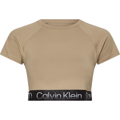 Calvin Klein WO SS Croped T shirt aluminum