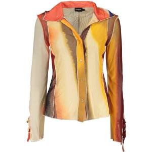 Desigual Дамска риза с дълъг ръкав desigual, Размер xl, Цвят Бежов (26swtk28_be1001)