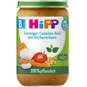 HiPP Био Пюре HiPP Зеленчуци с ориз и нахут 220 гр. - 8+ месеца