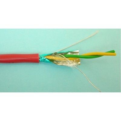 Elan Комбиниран коаксиален кабел ELAN 032101R, 2x 1.00, Twisted Pair, 450V, Ø 6.20 мм, екраниран, 100m, червен (032101R)