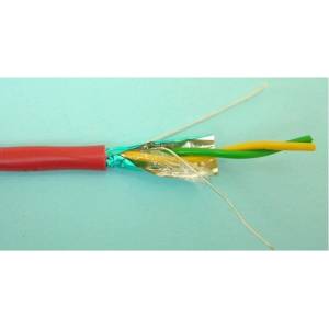 Elan Комбиниран коаксиален кабел ELAN 032101R, 2x 1.00, Twisted Pair, 450V, Ø 6.20 мм, екраниран, 100m, червен (032101R)