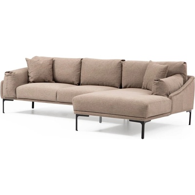 Hanah Home Бежов ъглов диван , десен ъгъл Leo - Artie (560ARE1177)