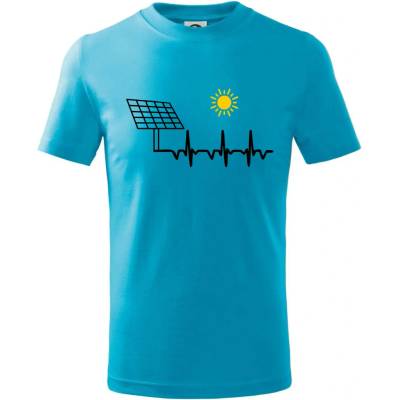 Ekg Fotovoltaická elektráreň tričko detské svetlý tyrkys