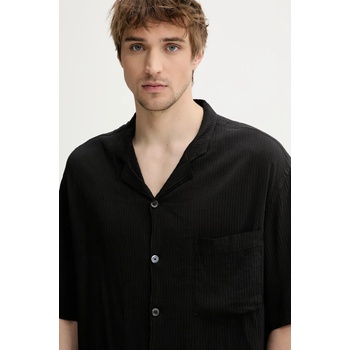 Barena venezia Риза с коприна BARENA VENEZIA Camicia Mola в черно със свободна кройка CAU5079.4151 (CAU5079.4151)