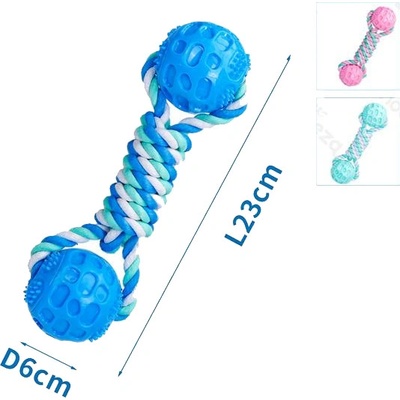 Nobleza bavlnené lano s 2 loptami 23 cm