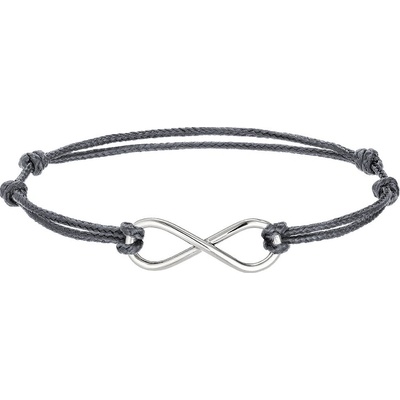 Tiami pánský náramek Infinity z bílého zlata světle šedý BIFW22307