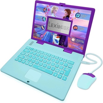 Lexibook Образователен детски лаптоп играчка със 124 дейности - Lexibook Disney Frozen Bilingual Educational Laptop English and Italian (английски и италиански език) (JC598FZi5)