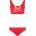 Giorgio Armani Дамски бански костюм от две части EA7 Emporio Armani Maxi Logo Bikini Top racing red