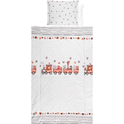 Lorelli Спален комплект 4 части - Влакче, сив 20800026001