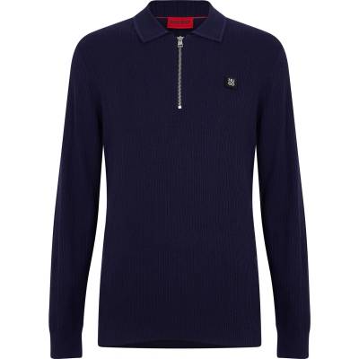 HUGO Горнище с цип HUGO Sastoro 1/4 Zip Top - Navy