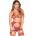 Leg Avenue Net Bra Top, String & Harness Set 89362 Burgundy-Silver