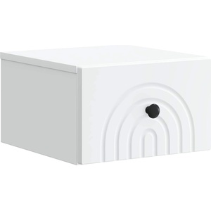 vidaXL Спален шкаф с монтаж на стена с чекмедже Бяло 33 x 34, 5 x 20 см (898085)