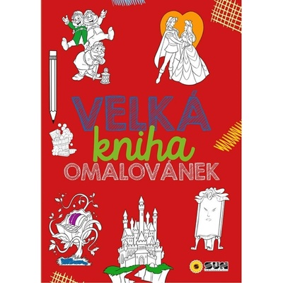 Velká kniha omalovánek červená