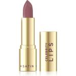 Eveline Cosmetics Celebrity Lips Satin Кремообразно червило със сатенено покритие цвят 601 Heat