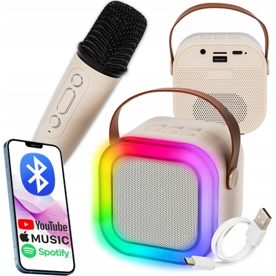 PŘENOSNÝ KARAOKE REPRODUKTOR RGB 2 BLUETOOTH MIKROFONY