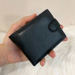  Мъжки черен кожен портфейл Модел-Е61635