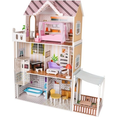 Lean Toys Dřevěný domeček pro panenky Villa Marysia