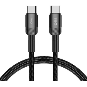 Tech-Protect USB-C към USB-C кабел за устройства с USB-C порт (100 см) - Tech-Protect Ultraboost Evo USB-C to USB-C Cable 100W (черен) (THP2594)