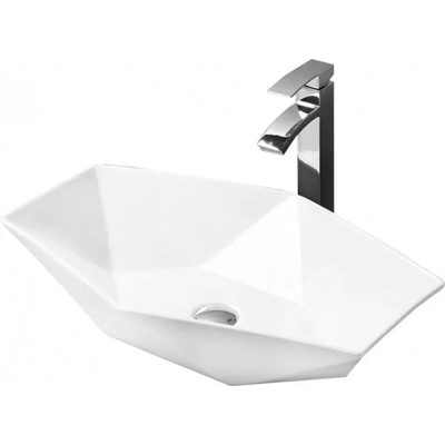 Elena мивка върху плот 63 x 41 см, бяла - 21476300 (21476300)