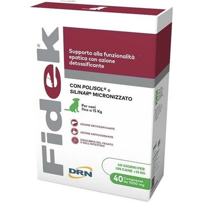 Fidek podpora funkcie pečene s detoxikačným účinkom pre psy 1000 mg 40 tabliet