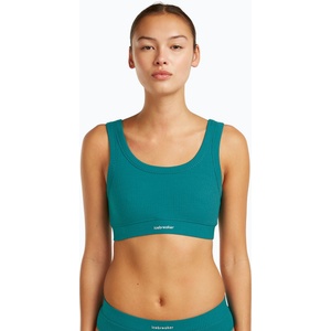 icebreaker Термоактивен сутиен Icebreaker Merino Rib Lotus tidal teal