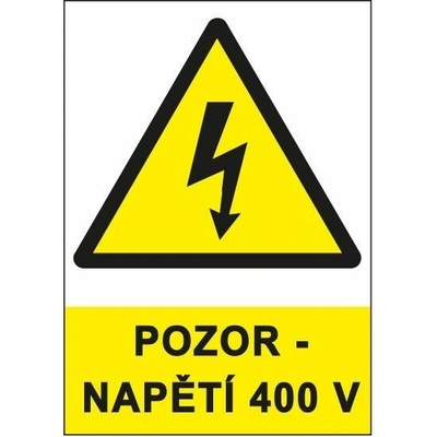 Pozor - napětí 400 V, Fólie A5