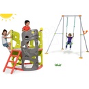 Smoby Set preliezačka Multi-Activity Tower na šplhanie so šmykľavkou+hojdačka s kovovou konštrukciou výška 180 cm SM840201-1