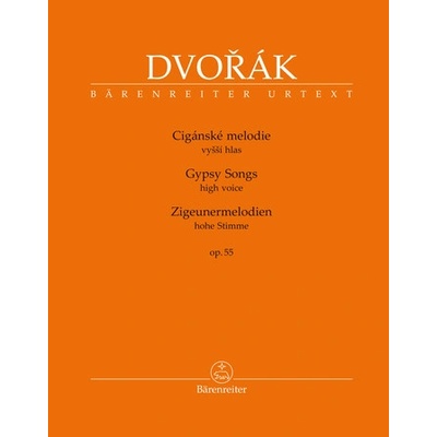 Dvořák - Cigánské melodie op. 55 pro hlas a klavír BA 10431 Antonín Dvořák