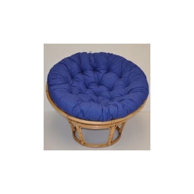 Axin trading Relaxační papasan ARTEMIS 110 cm ratan látka medová tmavě modrý melír – Zbozi.Blesk.cz