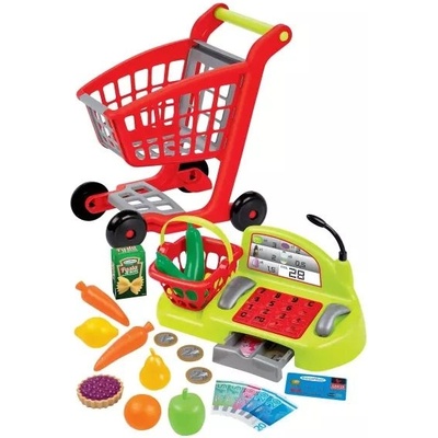 Ecoiffier Éкоафиер: Супермаркет - количка за пазаруване и каса (7600001238)