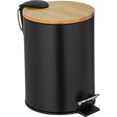 Wenko Черна кофа за боклук с бамбуков капак , 3 л Tortona - Wenko (24696100)