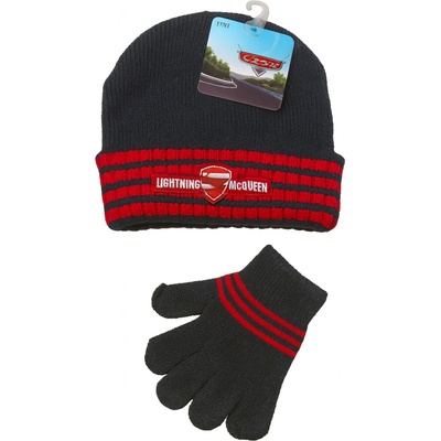 Cars Mcqueen zimní sada šedá