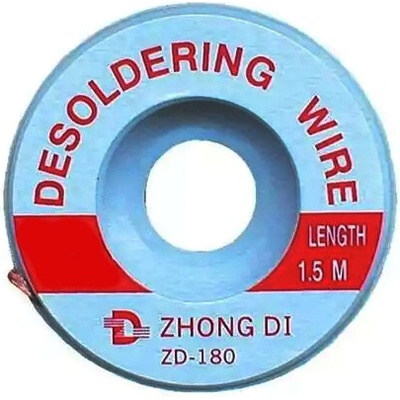 Zhongdi Electronic Tools Lanko pro odsávání cínu 2mm/1.5m Zhongdi ZD-180 – Zboží Mobilmania