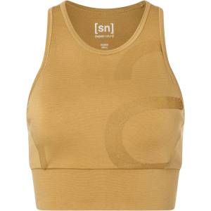 super. natural Дамски спортен сутиен super. natural Women's Capital Logo LF Top Sports bra - Sahara / Dried Tobacco - размер XL (114-3791-0215)