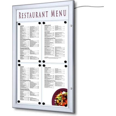 A-Z Reklama CZ Prosvětlená Menu vitrína 4 x A4