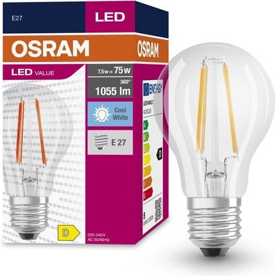 Osram Světelný zdroj LED VALUE Classic A75 FILAMENT studená bílá