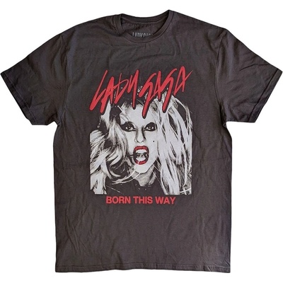 Lady Gaga Born This Way Photo Charcoal Grey S Риза (GAGATS14MC01)