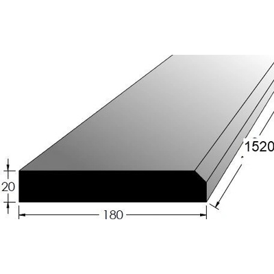 Dveřní práh s fazetou - DB 1500x180